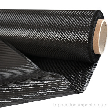 1,5m genişlikli Twill karbon fiber bez rulosu